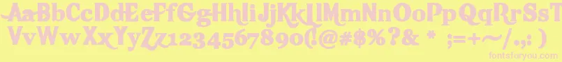 Hot Font – Pink Fonts on Yellow Background