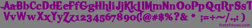 Hot Font – Purple Fonts on Gray Background