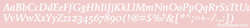 MendozaRmnMdOsItcTtMedita Font – White Fonts on Pink Background