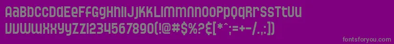 Fonte SfSpeedwaystarCondensed – fontes cinzas em um fundo violeta