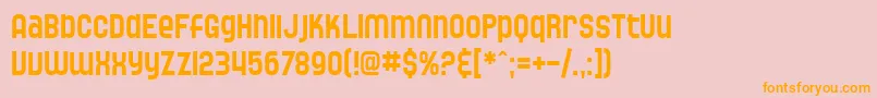 SfSpeedwaystarCondensed Font – Orange Fonts on Pink Background