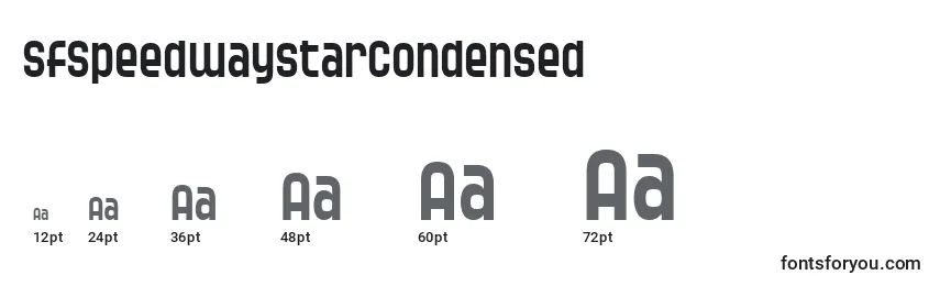 SfSpeedwaystarCondensed Font Sizes
