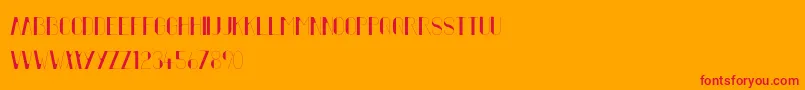 FiftyFiveAlt Font – Red Fonts on Orange Background