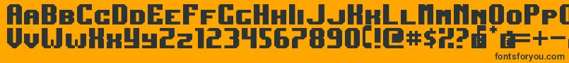 DarkJubilee Font – Black Fonts on Orange Background