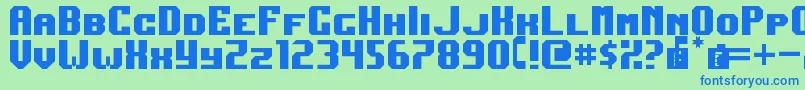 DarkJubilee Font – Blue Fonts on Green Background