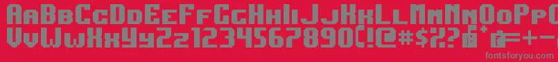 フォントDarkJubilee – 赤い背景に灰色の文字