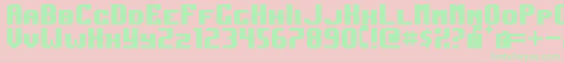 Fonte DarkJubilee – fontes verdes em um fundo rosa