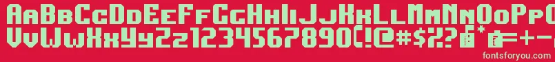 DarkJubilee Font – Green Fonts on Red Background