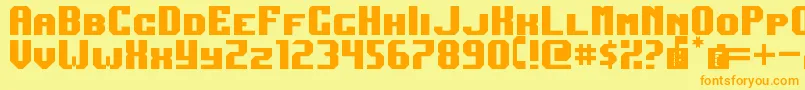 Czcionka DarkJubilee – pomarańczowe czcionki na żółtym tle