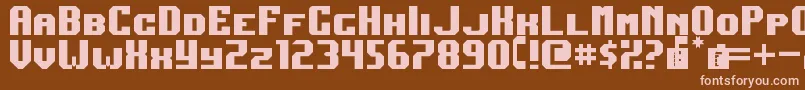 フォントDarkJubilee – 茶色の背景にピンクのフォント