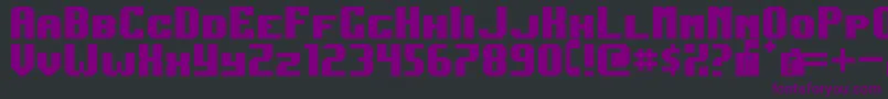 Czcionka DarkJubilee – fioletowe czcionki na czarnym tle