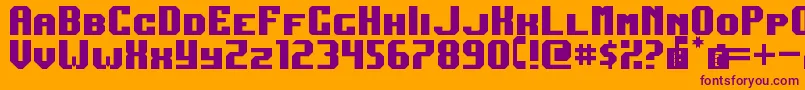 DarkJubilee Font – Purple Fonts on Orange Background