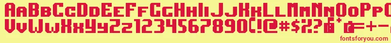 DarkJubilee Font – Red Fonts on Yellow Background