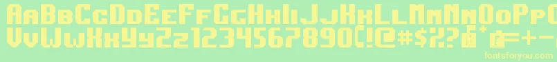 DarkJubilee Font – Yellow Fonts on Green Background