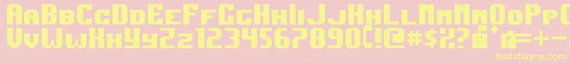 DarkJubilee-Schriftart – Gelbe Schriften auf rosa Hintergrund