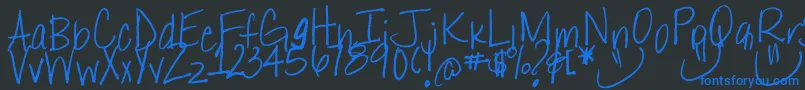 Westcoast Font – Blue Fonts on Black Background