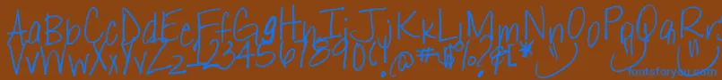 Шрифт Westcoast – синие шрифты на коричневом фоне