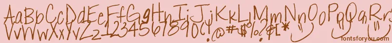 Шрифт Westcoast – коричневые шрифты на розовом фоне