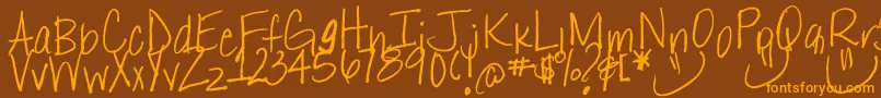 Westcoast Font – Orange Fonts on Brown Background