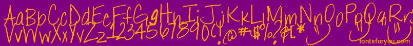 Шрифт Westcoast – оранжевые шрифты на фиолетовом фоне