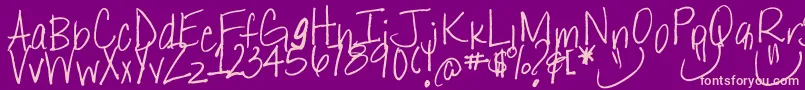 Westcoast-Schriftart – Rosa Schriften auf violettem Hintergrund