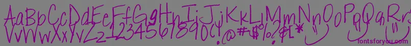 Westcoast Font – Purple Fonts on Gray Background