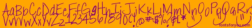 Шрифт Westcoast – фиолетовые шрифты на оранжевом фоне