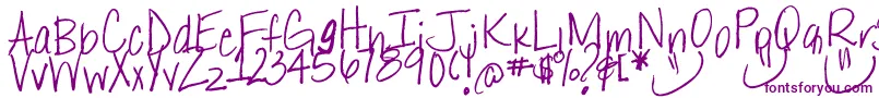 Шрифт Westcoast – фиолетовые шрифты на белом фоне