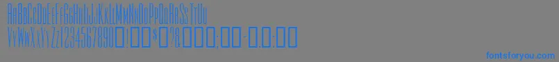 Tiowascapsssk Font – Blue Fonts on Gray Background