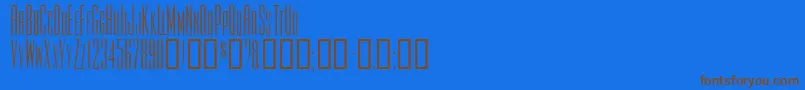 Подробнее о шрифте Tiowascapsssk Шрифт Tiowascapsssk – коричневые шрифты на синем фоне