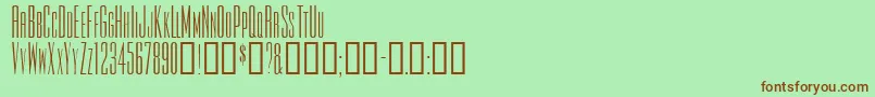 Tiowascapsssk-fontti – ruskeat fontit vihreällä taustalla