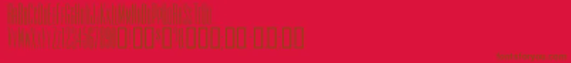 Tiowascapsssk Font – Brown Fonts on Red Background