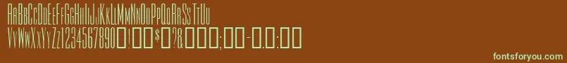 Шрифт Tiowascapsssk – зелёные шрифты на коричневом фоне