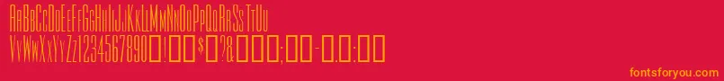Tiowascapsssk Font – Orange Fonts on Red Background