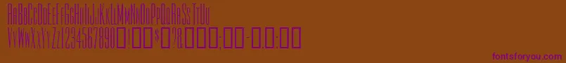 Tiowascapsssk Font – Purple Fonts on Brown Background