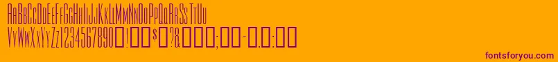 Tiowascapsssk Font – Purple Fonts on Orange Background