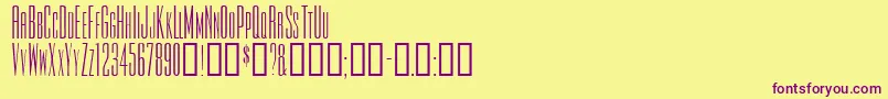 Tiowascapsssk Font – Purple Fonts on Yellow Background