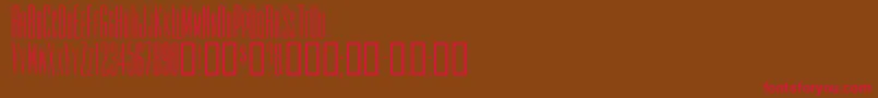 Tiowascapsssk Font – Red Fonts on Brown Background