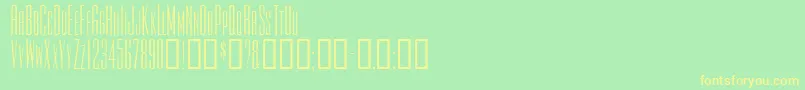 Tiowascapsssk Font – Yellow Fonts on Green Background