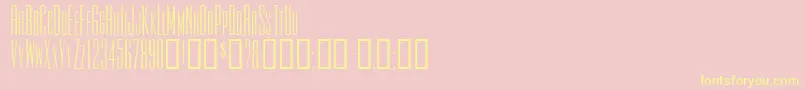 Tiowascapsssk Font – Yellow Fonts on Pink Background