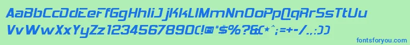 HemiHead426 Font – Blue Fonts on Green Background