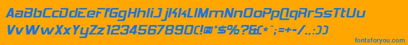 HemiHead426 Font – Blue Fonts on Orange Background