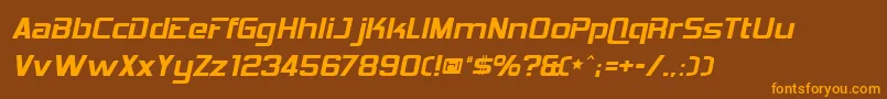 HemiHead426 Font – Orange Fonts on Brown Background