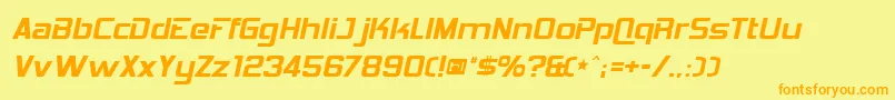 HemiHead426 Font – Orange Fonts on Yellow Background