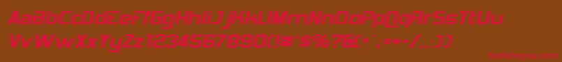 HemiHead426-Schriftart – Rote Schriften auf braunem Hintergrund