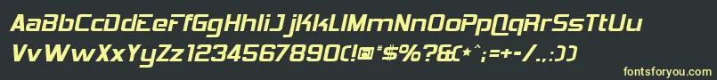 HemiHead426 Font – Yellow Fonts on Black Background