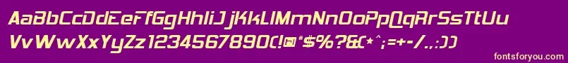 HemiHead426 Font – Yellow Fonts on Purple Background