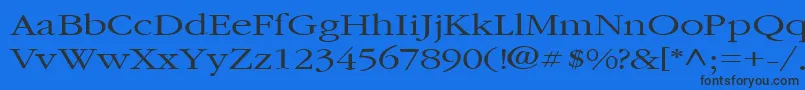 GarnetbroadRegular Font – Black Fonts on Blue Background