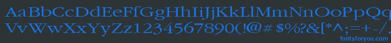 GarnetbroadRegular Font – Blue Fonts on Black Background