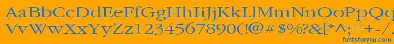 GarnetbroadRegular Font – Blue Fonts on Orange Background